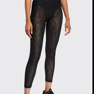 Adam Selman French Cut Black Floral Lace Women's Leggings NWT size M